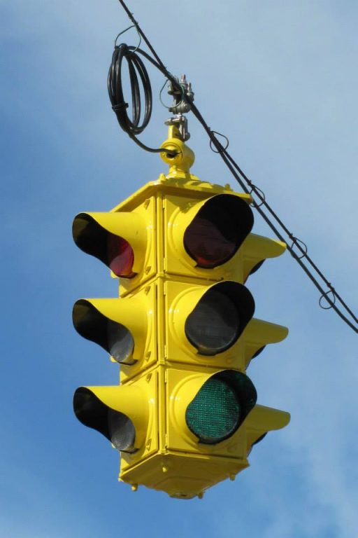 Restored Crouse-Hinds Type DT 4-way traffic light - Twin Green Traffic ...